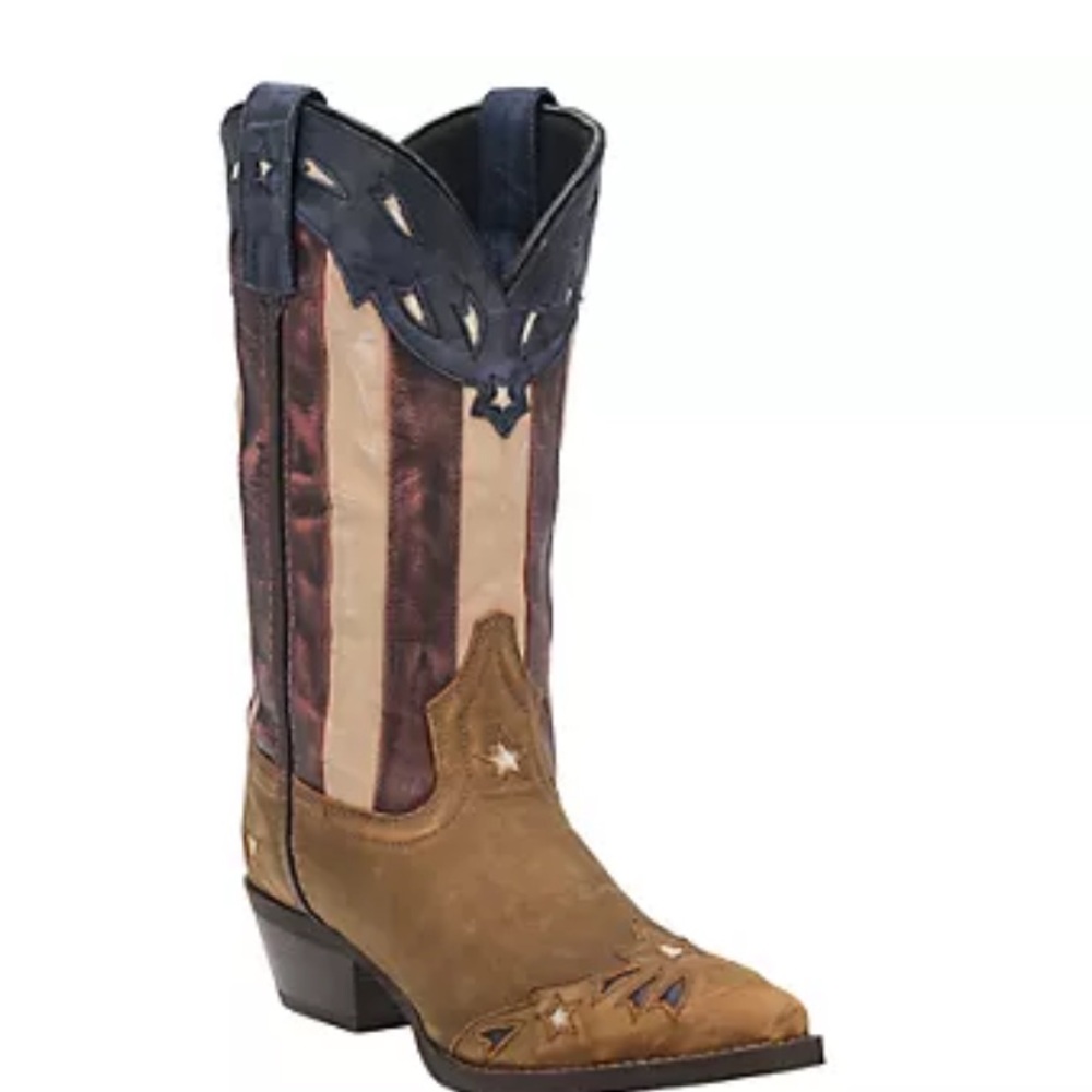 Laredo Keyes Stars & Stripes Leather Boots